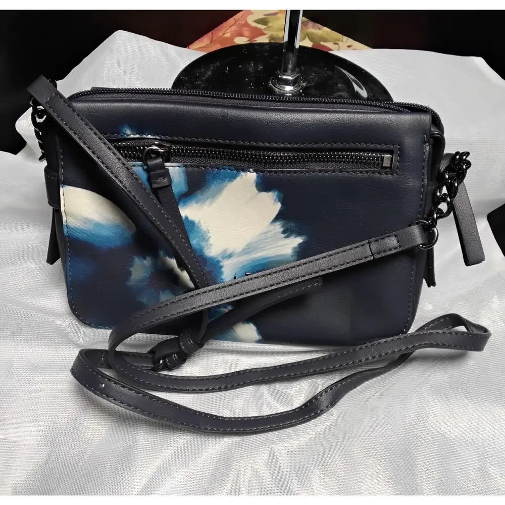 Simply Vera Vera Wang Navy Blue top handle Shoulder Bag Purse
